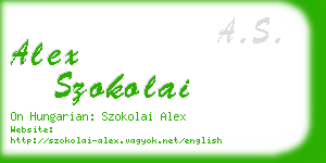 alex szokolai business card